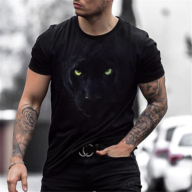 Graphic Eagle National Flag 3D Print Short Sleeve Tee